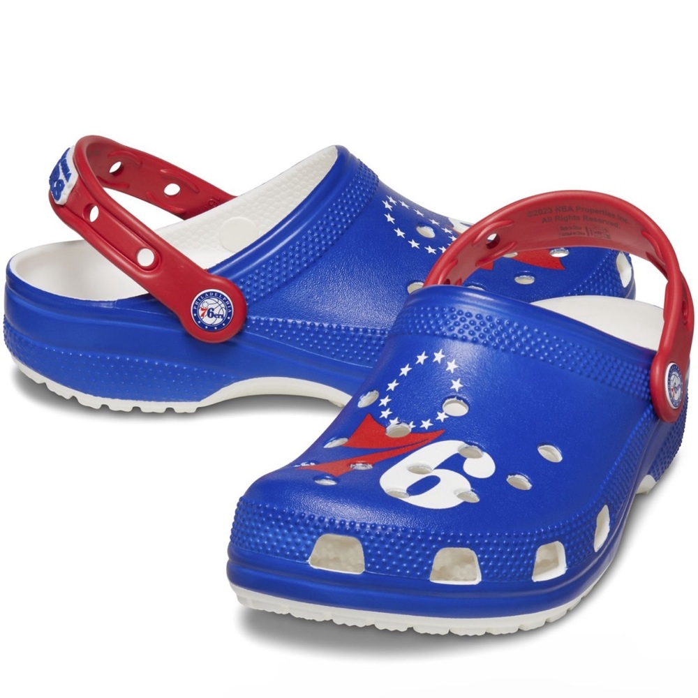 Crocs Classic Slip On Philadelphia 76ers Mens Size 11